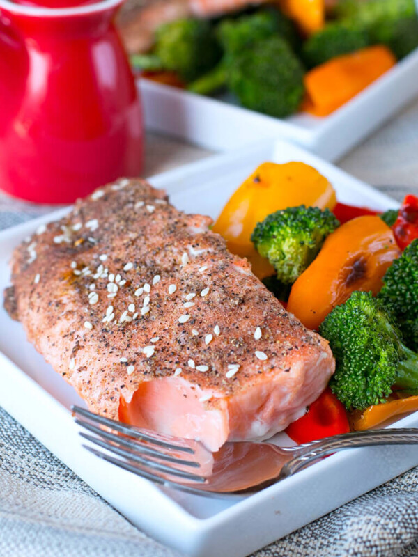 Sesame Broiled Salmon Recipe With Vegetables