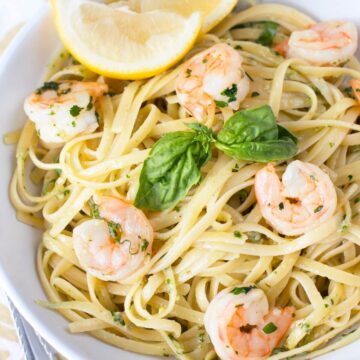 Pesto Shrimp Scampi with Pasta – Cookin' with Mima