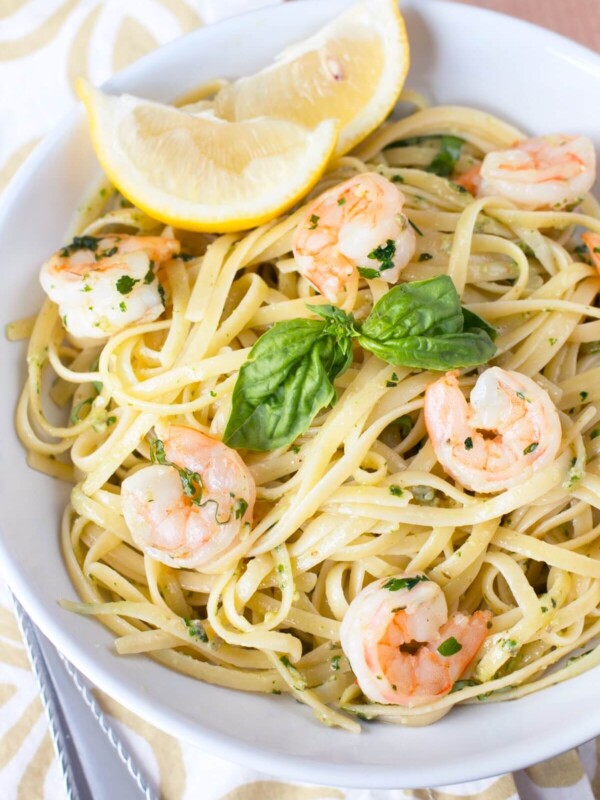 Pesto Shrimp Scampi recipe