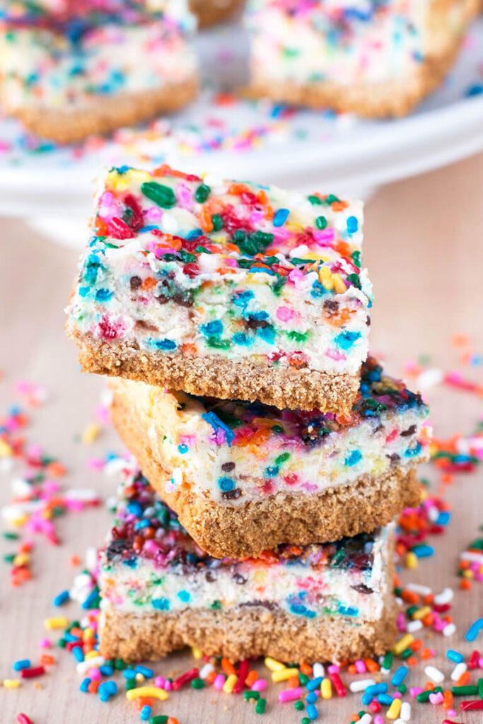 Easy Funfetti Cheesecake Bars Recipe – Cookin' with Mima