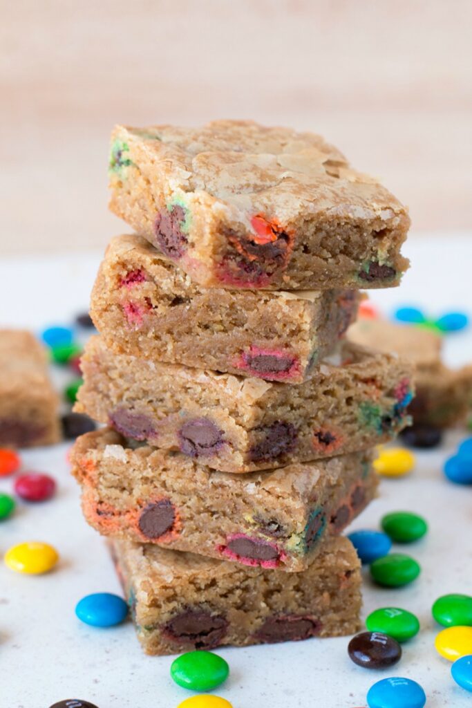 Brown Butter Blondies with M&M's – Cookin' with Mima