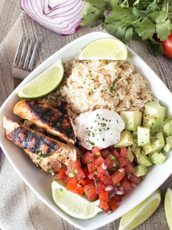 Healthy Grilled Chicken Burrito Bowls