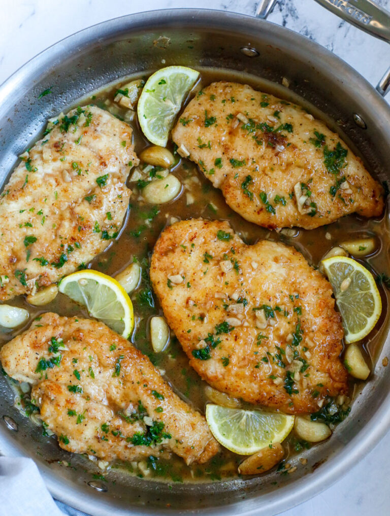 Lemon & Garlic Chicken (Skillet Recipe) - Cookin' with Mima