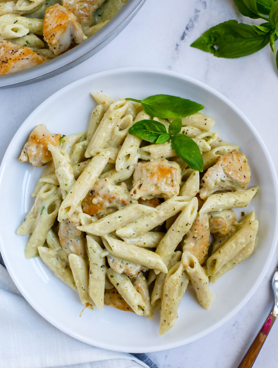 Creamy Pesto Chicken Pasta – Cookin' with Mima