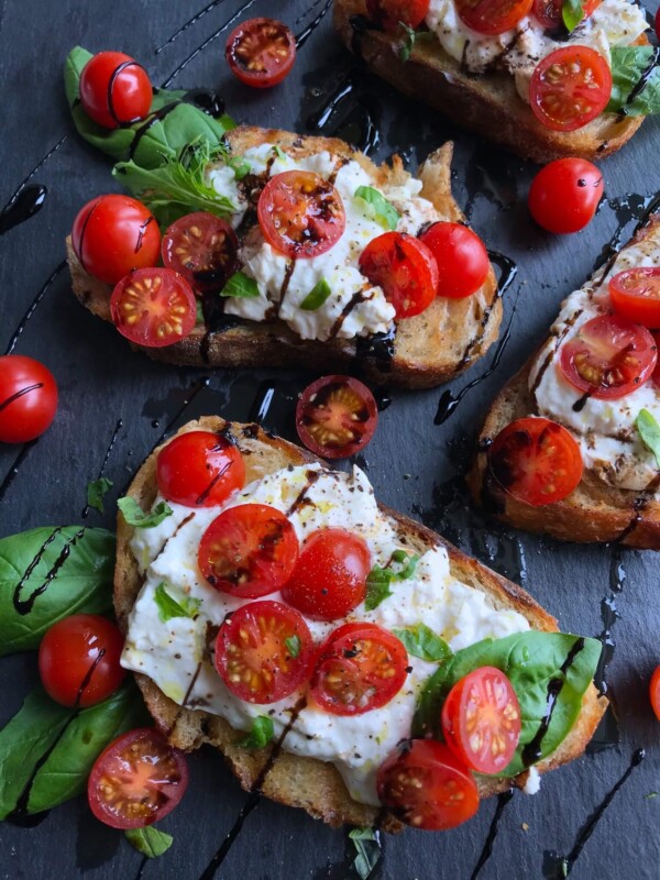 Delicious Burrata Caprese Toast