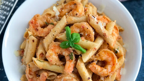 Creamy Shrimp Penne Pasta With Red Pepper Sauce – Cookin' with Mima