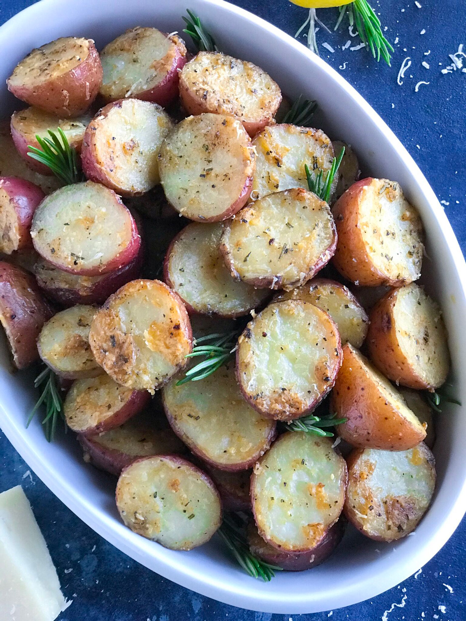 Roasted New Potatoes With Parmesan And Fresh Herbs - Green Valley Kitchen