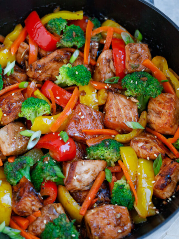 Teriyaki Salmon Stir Fry recipe