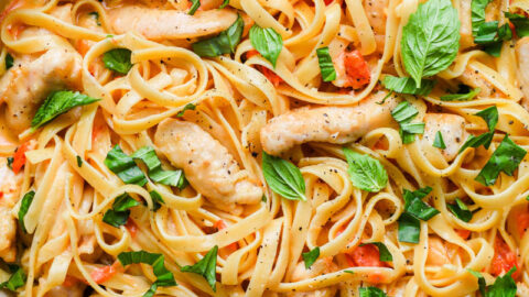 Creamy Tomato Basil Chicken Pasta