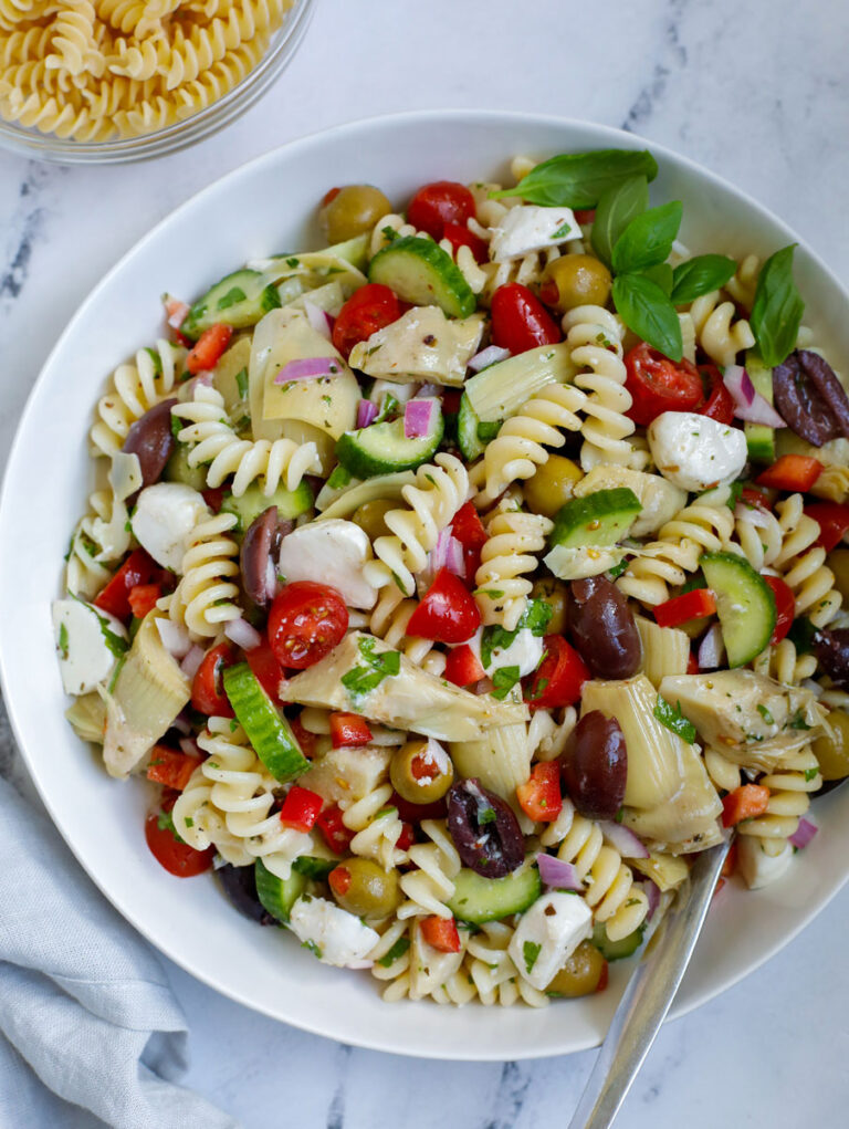 Easy Mediterranean Pasta Salad – Cookin' with Mima