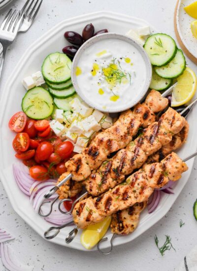 Greek Chicken Skewers - Homemade Hooplah