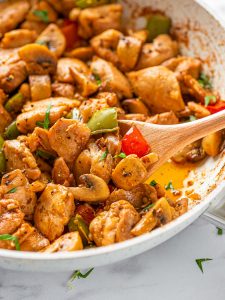 Healthy Garlic Butter Mushroom Chicken Bites Recipe – Cookin' with Mima