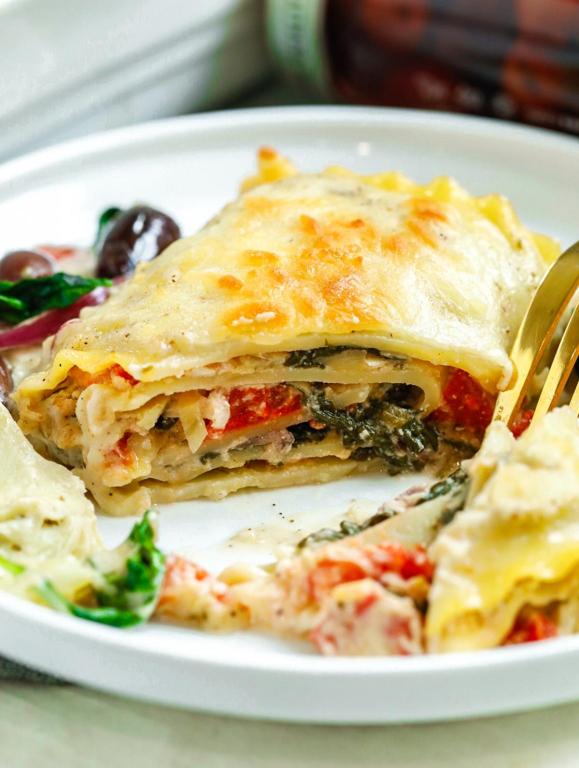 Easy Greek Alfredo Lasagna Rolls (Vegetarian) – Cookin' with Mima