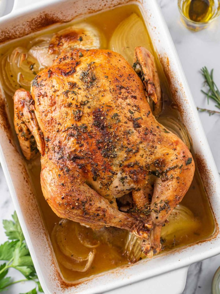 Best Oven Baked Roasted Whole Chicken Recipe Cookin' with Mima