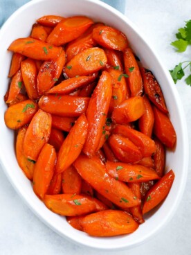 Oven Roasted Brown Sugar Glazed Carrots – Cookin' with Mima