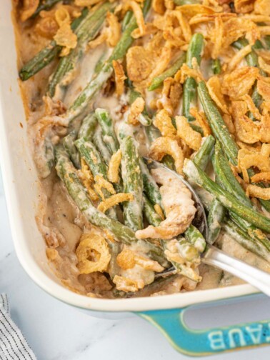 Cheesy Green Bean Casserole – Cookin' with Mima