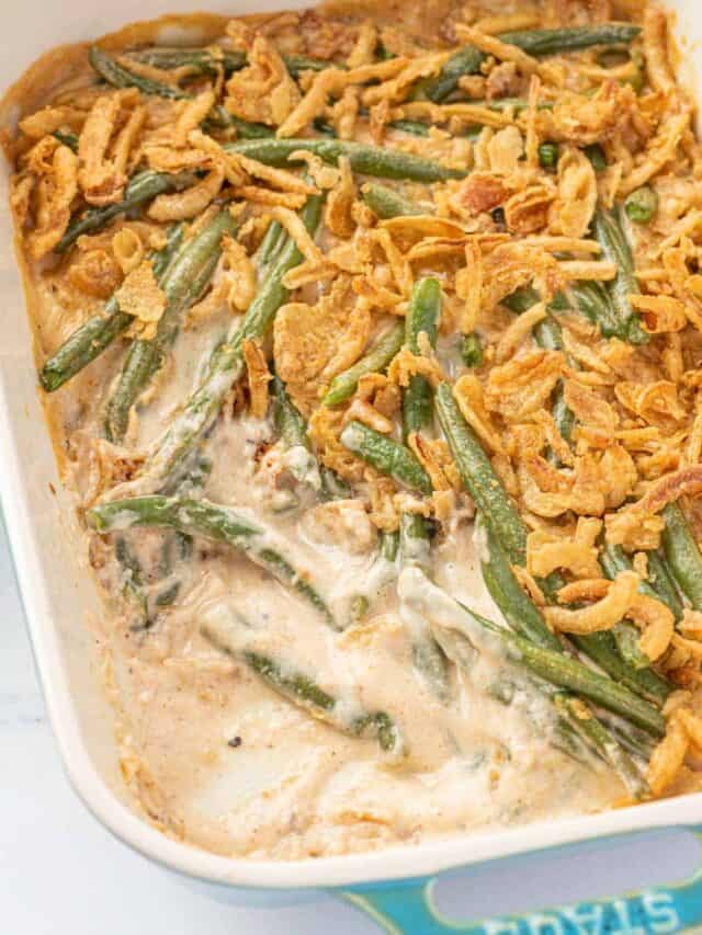 Cheesy Green Bean Casserole – Cookin' with Mima