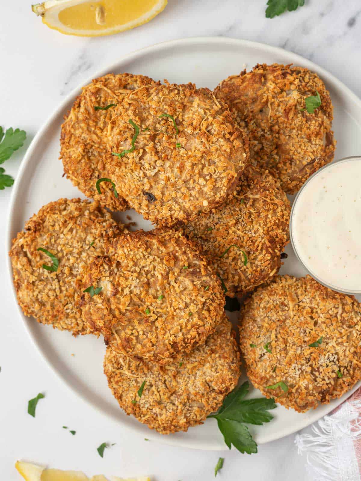 Baked tuna & spinach patties