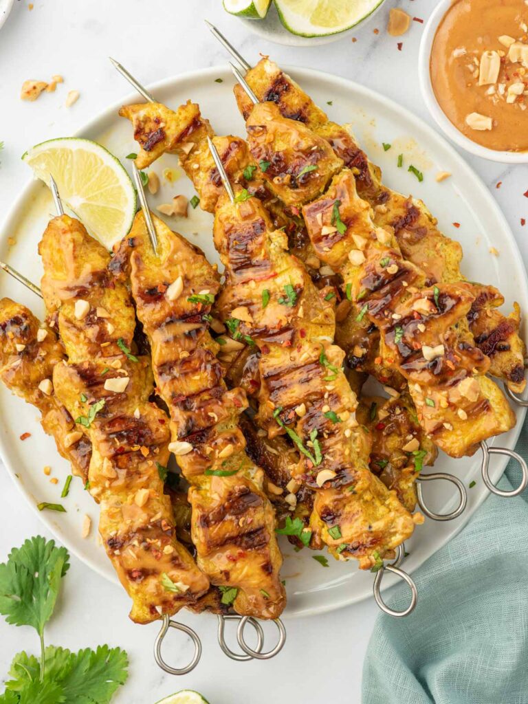 Easy Grilled Chicken Satay Recipe Cookin' with Mima