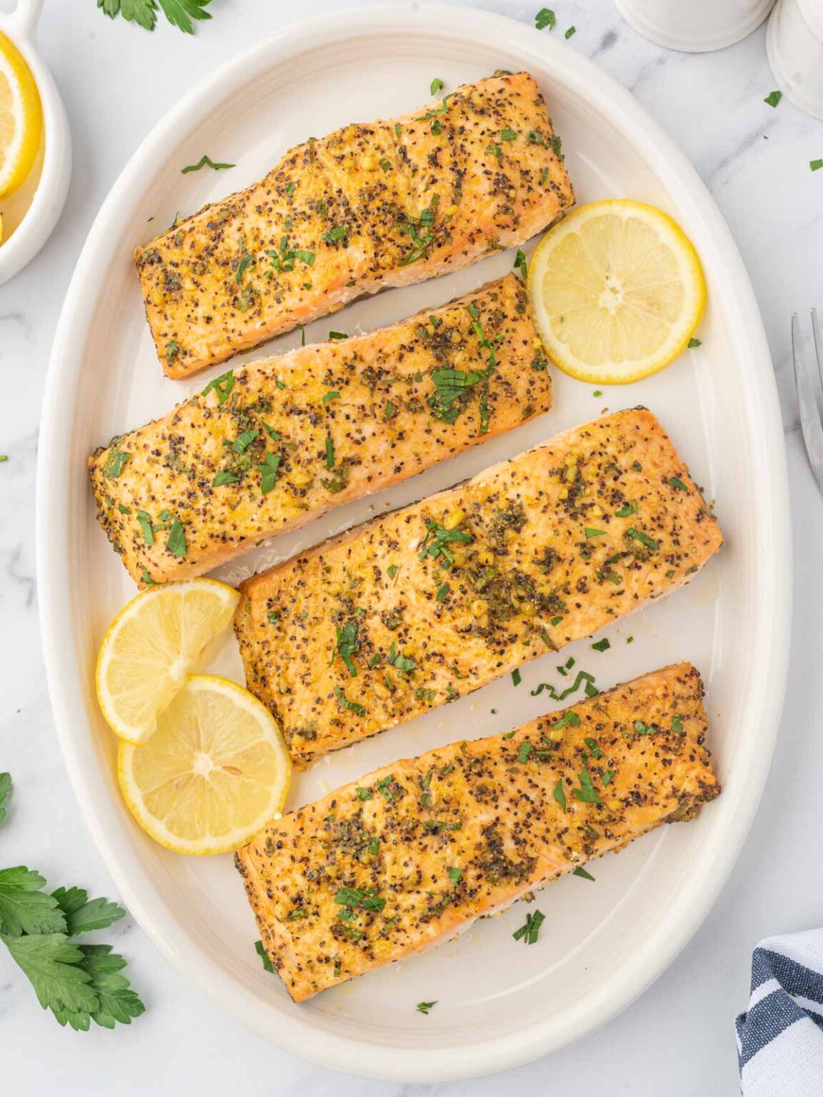 Healthy Baked Lemon Pepper Salmon Cookin' with Mima