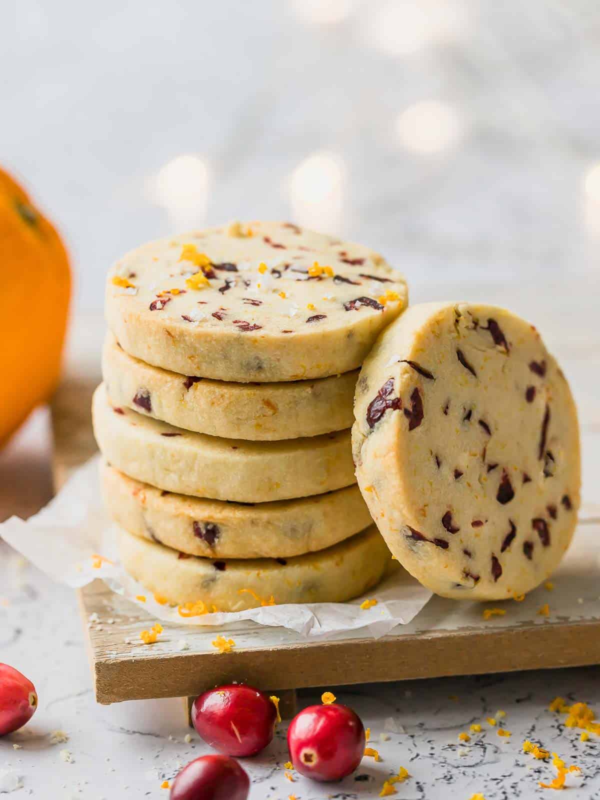 Orange cranberry shop shortbread cookies