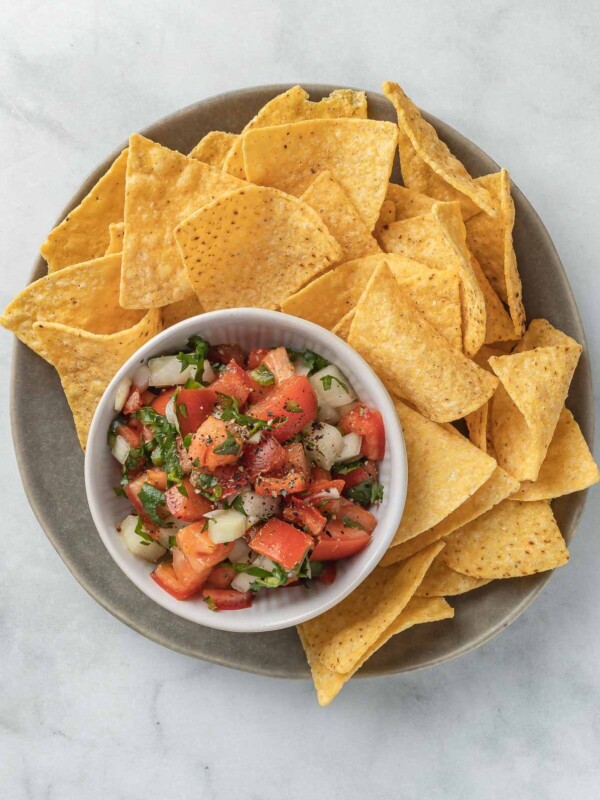 pico de gallo with chips with chips
