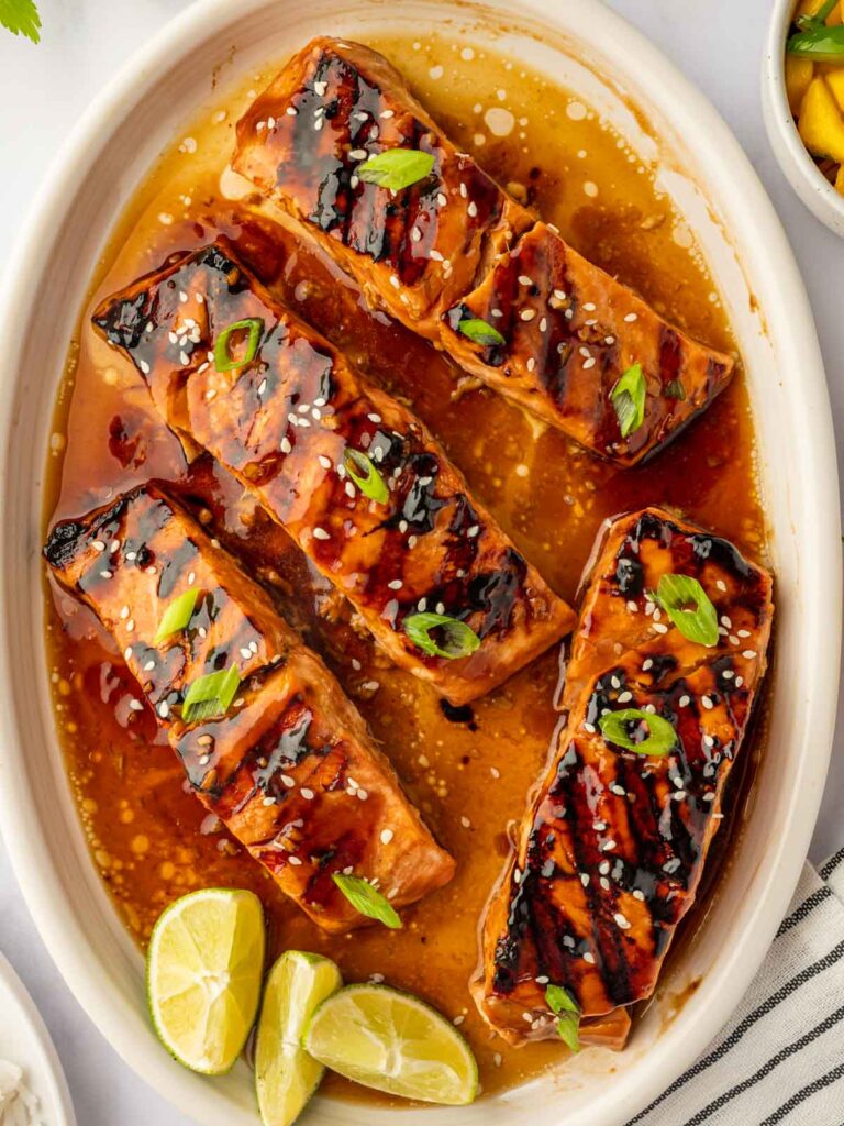 Grilled Teriyaki Salmon Recipe Cookin With Mima