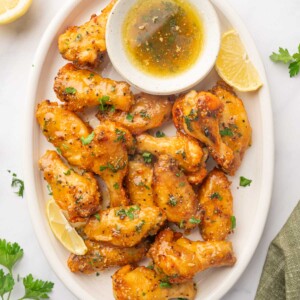 A platter of Honey Lemon Pepper Wings